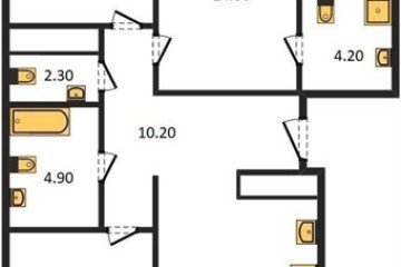 Фото №1: 3-комнатная квартира 91 м², 24/24 эт. - Краснодар, мкр. ЖК Все Свои Вип, ул. Колхозная, 5/2