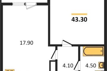 Фото №1: 1-комнатная квартира 42 м², 21/24 эт. - Краснодар, мкр. ЖК Все Свои Вип, ул. Колхозная, 5/2