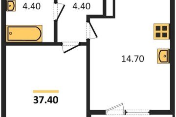 Фото №1: 1-комнатная квартира 36 м², 16/24 эт. - Краснодар, мкр. ЖК Все Свои Вип, ул. Колхозная, 5/2