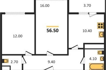Фото №1: 2-комнатная квартира 55 м², 19/24 эт. - Краснодар, мкр. ЖК Все Свои Вип, ул. Колхозная, 5/2