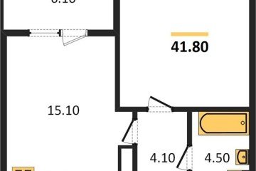 Фото №1: 1-комнатная квартира 41 м², 23/24 эт. - Краснодар, мкр. ЖК Все Свои Вип, ул. Колхозная, 5/2