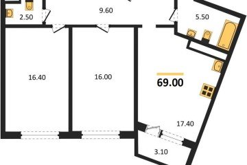 Фото №1: 2-комнатная квартира 67 м², 9/24 эт. - Краснодар, мкр. ЖК Все Свои Вип, ул. Колхозная, 5/2к1