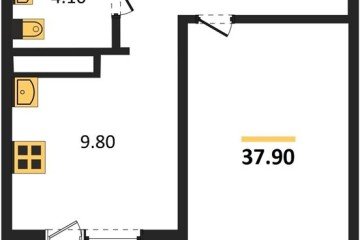 Фото №1: 1-комнатная квартира 37 м², 19/24 эт. - Краснодар, мкр. ЖК Все Свои Вип, ул. Колхозная, 5/2к1