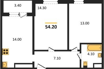 Фото №1: 2-комнатная квартира 53 м², 17/24 эт. - Краснодар, мкр. ЖК Все Свои Вип, ул. Колхозная, 5/2к1
