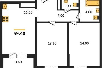 Фото №1: 2-комнатная квартира 58 м², 16/24 эт. - Краснодар, мкр. ЖК Все Свои Вип, ул. Колхозная, 5/2к1