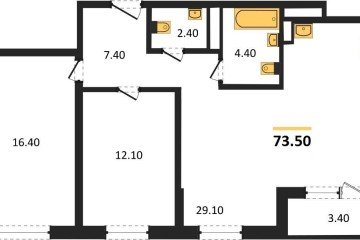 Фото №1: 2-комнатная квартира 72 м², 24/24 эт. - Краснодар, мкр. ЖК Все Свои Вип, ул. Колхозная, 5/2к1