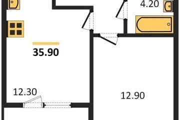 Фото №1: 1-комнатная квартира 35 м², 16/24 эт. - Краснодар, мкр. ЖК Все Свои Вип, ул. Колхозная, 5/2