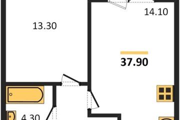 Фото №1: 1-комнатная квартира 37 м², 21/24 эт. - Краснодар, мкр. ЖК Все Свои Вип, ул. Колхозная, 5/2