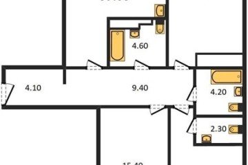 Фото №1: 3-комнатная квартира 97 м², 23/24 эт. - Краснодар, мкр. ЖК Все Свои Вип, ул. Колхозная, 5/2
