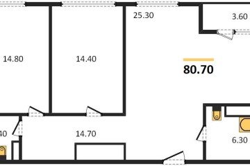 Фото №1: 2-комнатная квартира 79 м², 24/24 эт. - Краснодар, мкр. ЖК Все Свои Вип, ул. Колхозная, 5/2