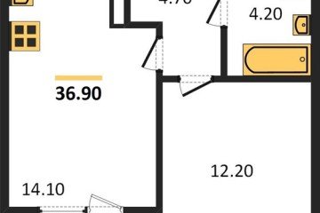 Фото №1: 1-комнатная квартира 36 м², 17/24 эт. - Краснодар, мкр. ЖК Все Свои Вип, ул. Колхозная, 5/2