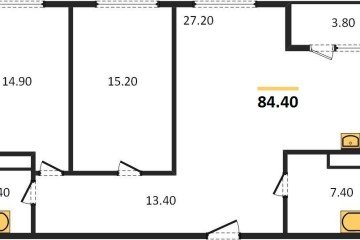 Фото №1: 2-комнатная квартира 83 м², 23/24 эт. - Краснодар, мкр. ЖК Все Свои Вип, ул. Колхозная, 5/2