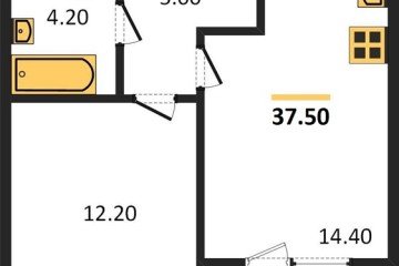 Фото №1: 1-комнатная квартира 37 м², 12/24 эт. - Краснодар, мкр. ЖК Все Свои Вип, ул. Колхозная, 5/2