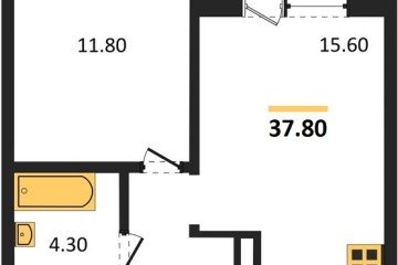 Фото №1: 1-комнатная квартира 37 м², 18/24 эт. - Краснодар, мкр. ЖК Все Свои Вип, ул. Колхозная, 5/2