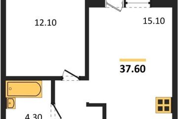 Фото №1: 1-комнатная квартира 37 м², 21/24 эт. - Краснодар, мкр. ЖК Все Свои Вип, ул. Колхозная, 5/2