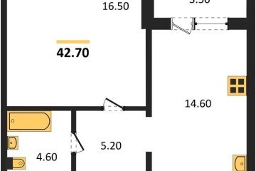 Фото №1: 1-комнатная квартира 42 м², 4/24 эт. - Краснодар, мкр. ЖК Все Свои Вип, ул. Колхозная, 5/2