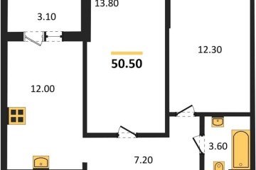 Фото №1: 2-комнатная квартира 50 м², 18/24 эт. - Краснодар, мкр. ЖК Все Свои Вип, ул. Колхозная, 5/2