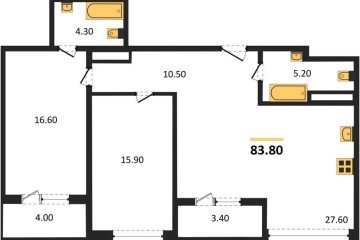 Фото №1: 2-комнатная квартира 82 м², 24/24 эт. - Краснодар, мкр. ЖК Все Свои Вип, ул. Колхозная, 5/2