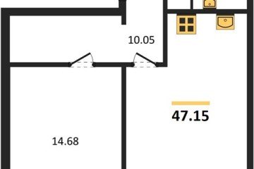 Фото №1: 1-комнатная квартира 48 м², 23/23 эт. - Краснодар, мкр. ЖК Урал,