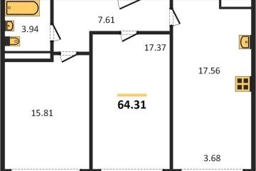Фото №1: 2-комнатная квартира 65 м², 22/24 эт. - Краснодар, мкр. Черёмушки,