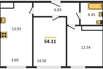Фото №1: 2-комнатная квартира 55 м², 19/24 эт. - Краснодар, мкр. Черёмушки, ул. Обрывная, 132/1к4