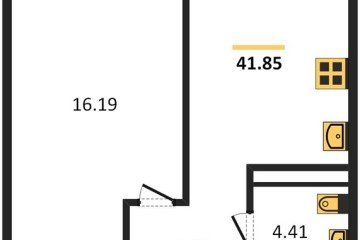 Фото №1: 1-комнатная квартира 42&nbsp;м², 24/24&nbsp;эт. - Краснодар, мкр. Черёмушки, ул. Обрывная, 132/1к4