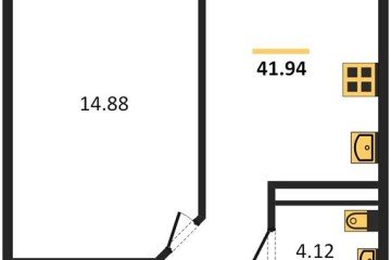 Фото №1: 1-комнатная квартира 43&nbsp;м², 14/24&nbsp;эт. - Краснодар, мкр. Черёмушки, ул. Обрывная, 132/1к4