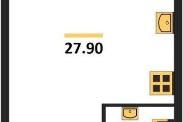 Фото №1: Студия 27 м², 1/16 эт. - Краснодар, мкр. жилой комплекс Самолёт-6, ул. Ивана Беличенко, 92к4