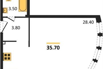 Фото №1: Студия 35 м², 1/16 эт. - Краснодар, мкр. жилой комплекс Самолёт-6, ул. Ивана Беличенко, 92к4