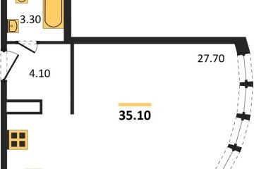 Фото №1: Студия 35 м², 14/16 эт. - Краснодар, мкр. жилой комплекс Самолёт-6, ул. Ивана Беличенко, 92к4