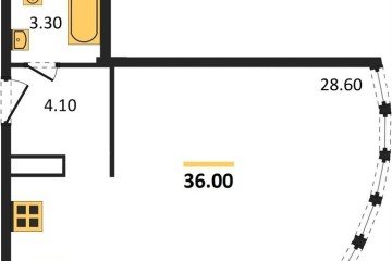 Фото №1: Студия 36 м², 16/16 эт. - Краснодар, мкр. жилой комплекс Самолёт-6, ул. Ивана Беличенко, 92к4