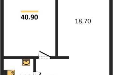 Фото №1: 1-комнатная квартира 40 м², 1/16 эт. - Краснодар, мкр. жилой комплекс Самолёт-6, ул. Ивана Беличенко, 92к4