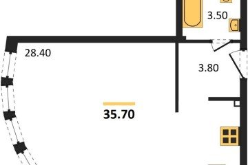 Фото №1: Студия 35 м², 1/16 эт. - Краснодар, мкр. жилой комплекс Самолёт-6, ул. Ивана Беличенко, 92к5