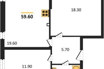 Фото №1: 2-комнатная квартира 59 м², 1/16 эт. - Краснодар, мкр. жилой комплекс Самолёт-6, ул. Ивана Беличенко, 92к5