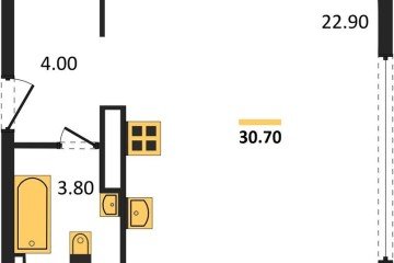 Фото №1: Студия 30 м², 16/16 эт. - Краснодар, мкр. жилой комплекс Самолёт-6, ул. Ивана Беличенко, 92к5