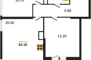 Фото №1: 2-комнатная квартира 62 м², 16/16 эт. - Краснодар, мкр. жилой комплекс Самолёт-6, ул. Ивана Беличенко, 92к5