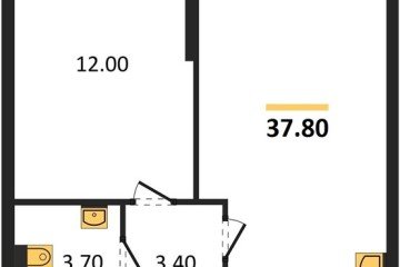Фото №1: 1-комнатная квартира 37 м², 1/16 эт. - Краснодар, мкр. жилой комплекс Самолёт-6, ул. Ивана Беличенко, 92к5