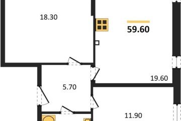Фото №1: 2-комнатная квартира 59 м², 1/16 эт. - Краснодар, мкр. жилой комплекс Самолёт-6, ул. Ивана Беличенко, 92к5