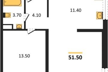 Фото №1: 2-комнатная квартира 51 м², 13/16 эт. - Краснодар, мкр. жилой комплекс Самолёт-6,