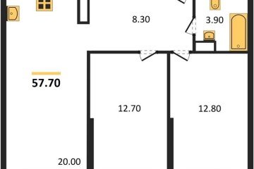 Фото №1: 2-комнатная квартира 57 м², 10/16 эт. - Краснодар, мкр. жилой комплекс Самолёт-6,