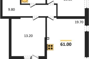 Фото №1: 2-комнатная квартира 61 м², 1/16 эт. - Краснодар, мкр. жилой комплекс Самолёт-6, ул. Ивана Беличенко, 90к2