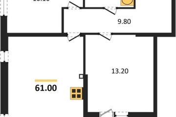 Фото №1: 2-комнатная квартира 61 м², 1/16 эт. - Краснодар, мкр. жилой комплекс Самолёт-6, ул. Ивана Беличенко, 90к3