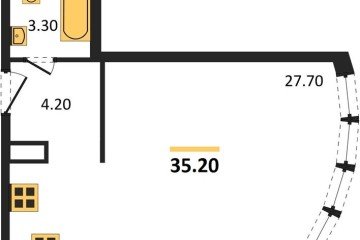 Фото №1: Студия 35 м², 4/16 эт. - Краснодар, мкр. жилой комплекс Самолёт-6, ул. Ивана Беличенко, 90к3