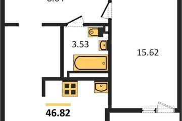 Фото №1: 1-комнатная квартира 46 м², 3/9 эт. - Краснодар, мкр. жилой комплекс Событие,