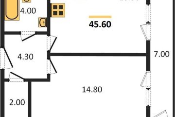 Фото №1: 1-комнатная квартира 45 м², 2/24 эт. - Краснодар, мкр. ЖК Рекорд,