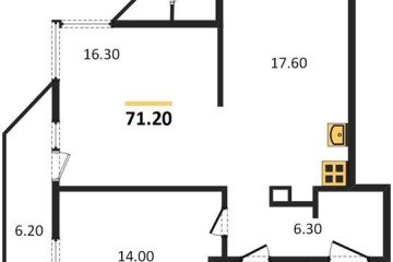 Фото №1: 2-комнатная квартира 71 м², 4/24 эт. - Краснодар, мкр. ЖК Рекорд,