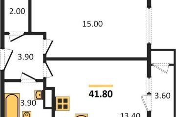 Фото №1: 1-комнатная квартира 41 м², 7/24 эт. - Краснодар, мкр. ЖК Рекорд,