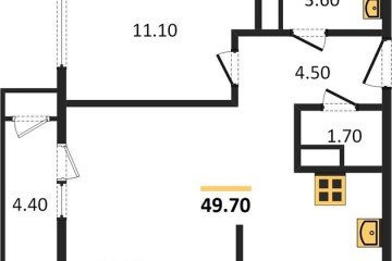 Фото №1: 1-комнатная квартира 49 м², 19/24 эт. - Краснодар, мкр. ЖК Рекорд,
