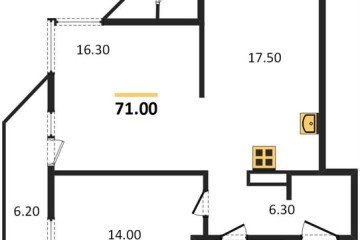 Фото №1: 2-комнатная квартира 71 м², 13/24 эт. - Краснодар, мкр. ЖК Рекорд,
