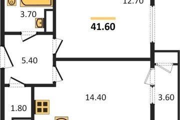 Фото №1: 1-комнатная квартира 41 м², 17/24 эт. - Краснодар, мкр. ЖК Рекорд,